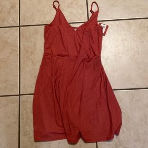Red Orange Mossimo Supply Co. spaghetti strap dress with V neck
